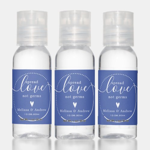 Spread Love not Germs _ Personalized Wedding Hand Sanitizer