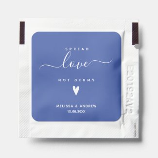 Spread Love not Germs - Personalized Wedding Hand Sanitizer Packet