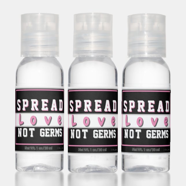 Spread Love Not Germs Stylish Trendy Travel Hand Sanitizer (Set)