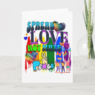 Spread Love, Not Hate   June is Pride Month Card