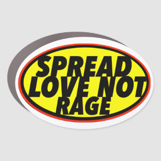 Spread Love Not Rage Print Novelty Car Magnet