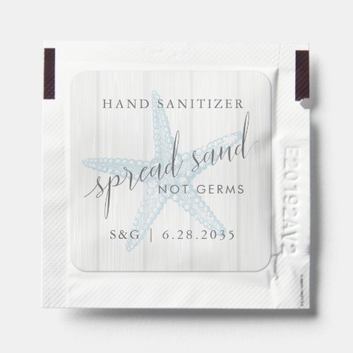 Spread Love Rustic Starfish Beach Wedding Hand Sanitizer Packet