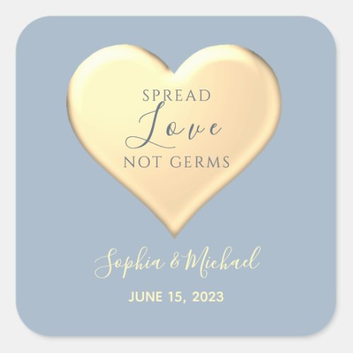 Spread Love Wedding Favor Square Sticker