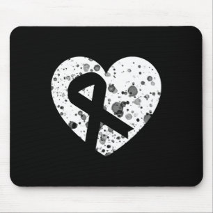 Spread Love With Graphic Heart And Ribbon Cancer  Mouse Pad