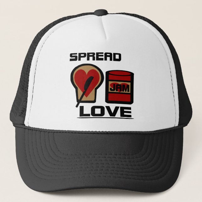 Spread Love With Love Jam Bottle And WW Bread Trucker Hat (Front)