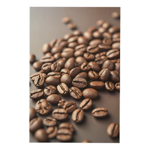 Spread of Coffee Beans Wood Wall Art