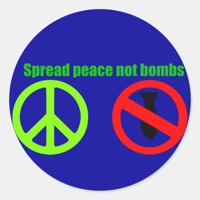 spread peace stickers (Front)