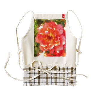 Spread petals of a red rose zazzle HEART apron