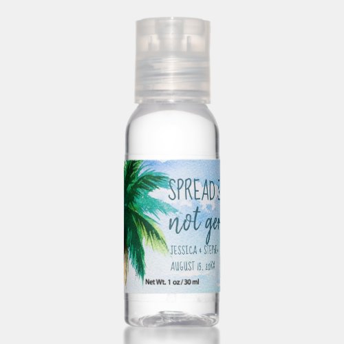 Spread Sand Not Germs Beach Wedding Favor Hand Sanitizer