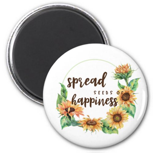 Spread Seeds of Happiness  Keychain Magnet