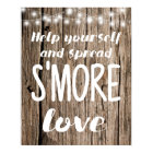 Spread S'mores Love Wedding Sign String lights