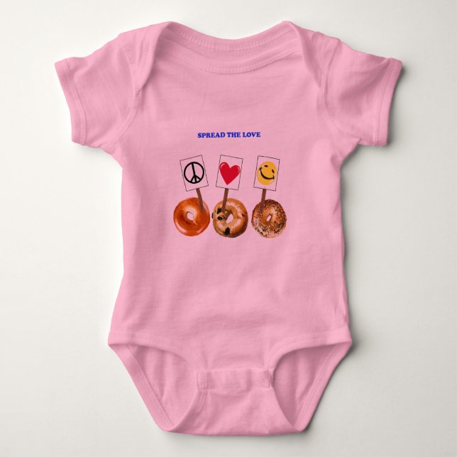 spread the love baby bodysuit (Front)