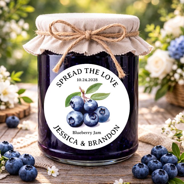 Spread the Love Blueberry Jam Jelly label BLUE08rd (Creator Uploaded)