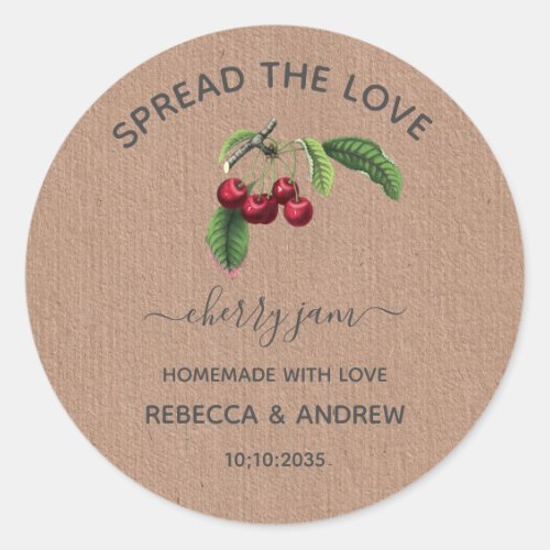 Spread The Love Cherry Jam Kraft Paper Favor