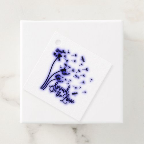 Spread The Love Dandelions and Dragonflies Favor Tags