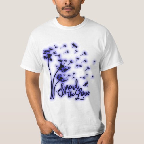 Spread The Love Dandelions and Dragonflies T_Shirt