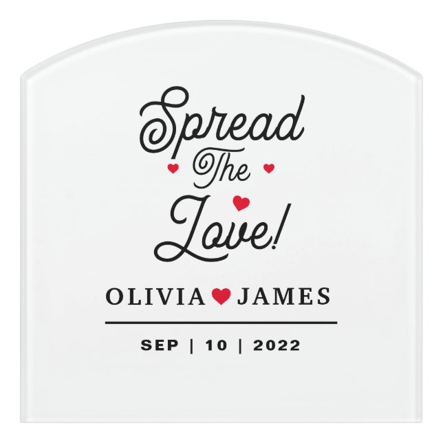 Spread The Love  Door Sign (Contour Front)