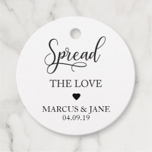 Spread the Love, Jam, Honey, Wedding Favor Tags