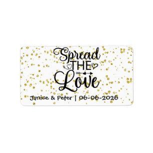 Spread the Love Jam Jar Wedding Favors Label
