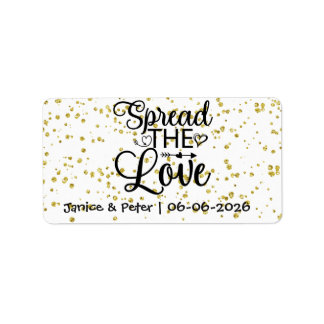 Spread the Love Jam Jar Wedding Favors Label