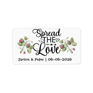 Spread the Love Jam Jar Wedding Favors Label