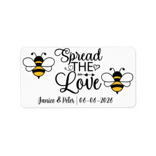 Spread the Love Jam Jar Wedding Favors Label