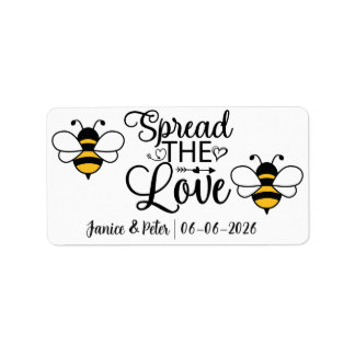 Spread the Love Jam Jar Wedding Favors Label