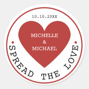 Spread The Love Jam Jelly Jar Favor Classic Round Sticker