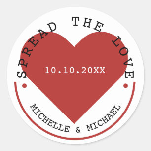 Spread The Love Jam Jelly Wedding Favor Classic Round Sticker