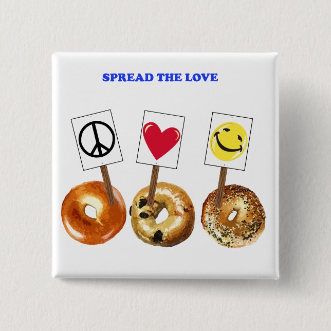 Spread the love pinback button (Front)