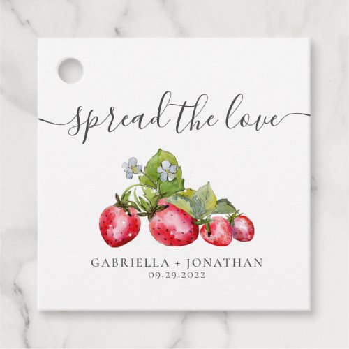 Spread The Love Strawberry Jam Favor Tags