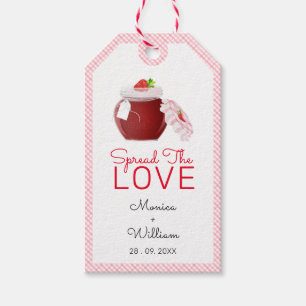 Spread The Love Strawberry Jam Wedding Gift Tags