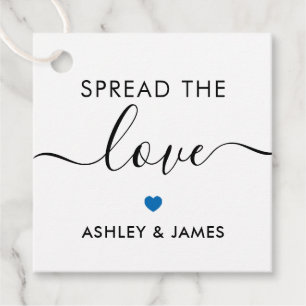 Spread the Love Tag, Wedding Gift Tag, Blue Favor Tags