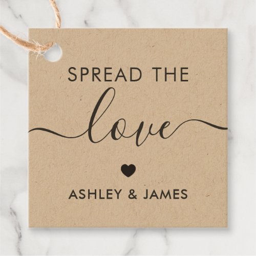 Spread the Love Tag Wedding Gift Tag Kraft Favor Tags