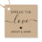 Spread the Love Tag, Wedding Gift Tag, Kraft