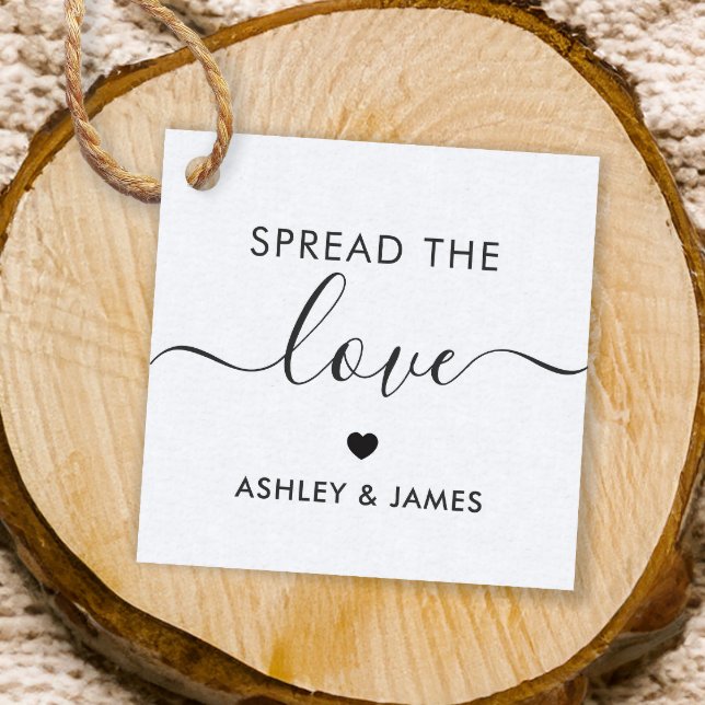 Spread the Love Tag, Wedding Gift Tag, Kraft Favor Tags (Creator Uploaded)