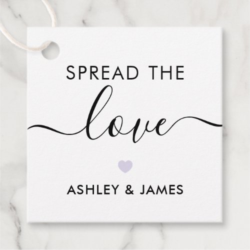 Spread the Love Tag Wedding Gift Tag Lavender Favor Tags