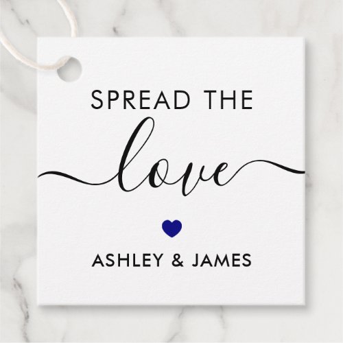Spread the Love Tag Wedding Gift Tag Navy Blue Favor Tags
