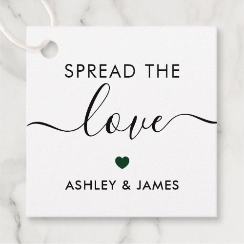 Spread the Love Tag Wedding Tag Forest Greeen Favor Tags