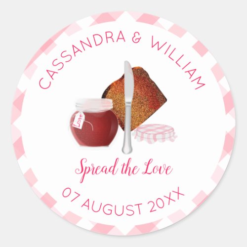 Spread The Love Toast and Jam Classic Round Sticker