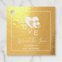 Spread The Love - Wedding Bridal Baby Shower JAR Foil Favor Tags