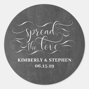 Spread The Love Wedding Favor Classic Round Sticker
