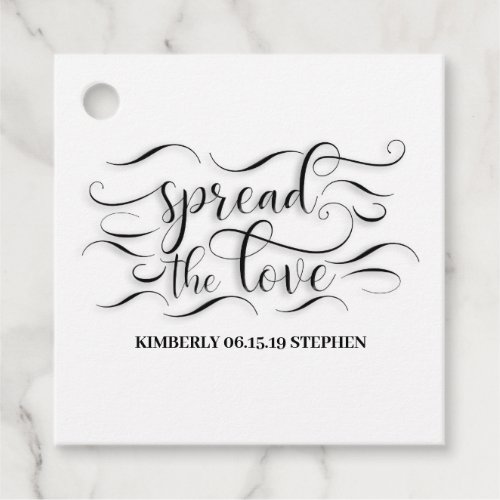 Spread The Love Wedding Favor Tags