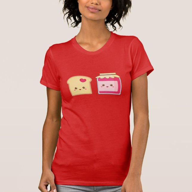 Spread the love with Cute Toast and Jam T-Shirt (Front)