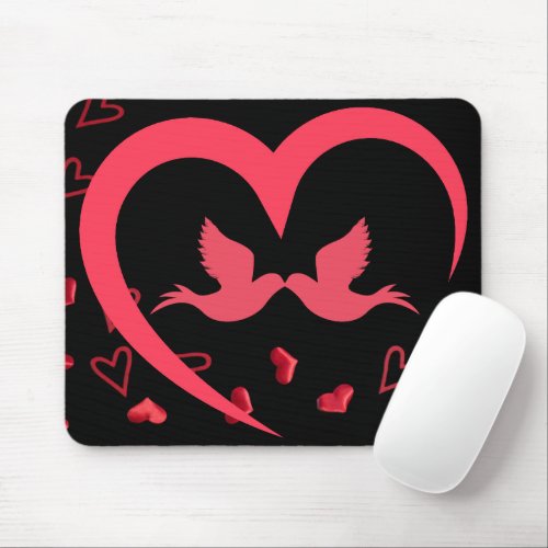 Spread the Love with Our Enchanting Two Lovebirds Mouse Pad