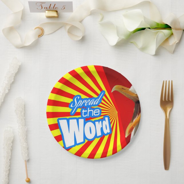 Spread the Word Paper Plates (Wedding)