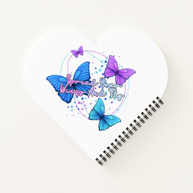 Spread your wings and fly butterfly  notebook (Back)