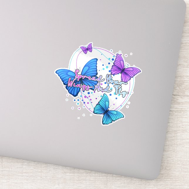 Spread your wings and fly butterfly  sticker (Detail)