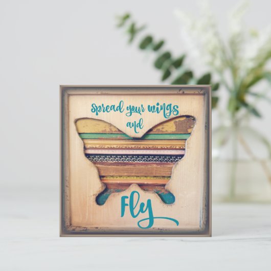Spread your Wings and Fly Inspirational Cardstock (Standing Front)