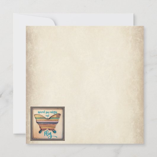 Spread your Wings and Fly Inspirational Cardstock (Back)
